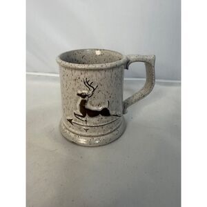 Weathervane Tankards Vermont Speckled Pottery Deer Coffee Tea Cup Mug
